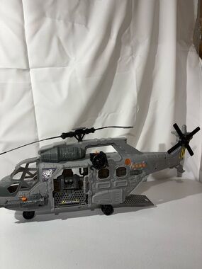 Gray Military Rescue Helicopter Toy - Kids Toys